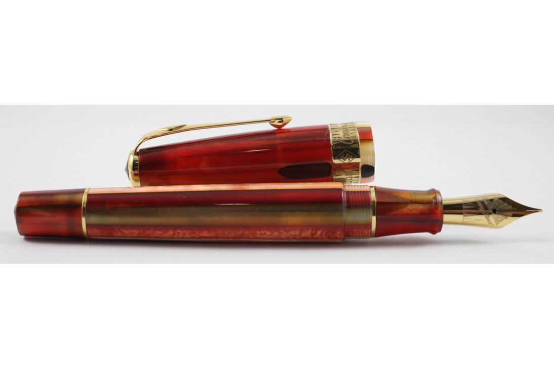 Conway Stewart Model 100 Blood Orange Spagetti Fountain Pen
