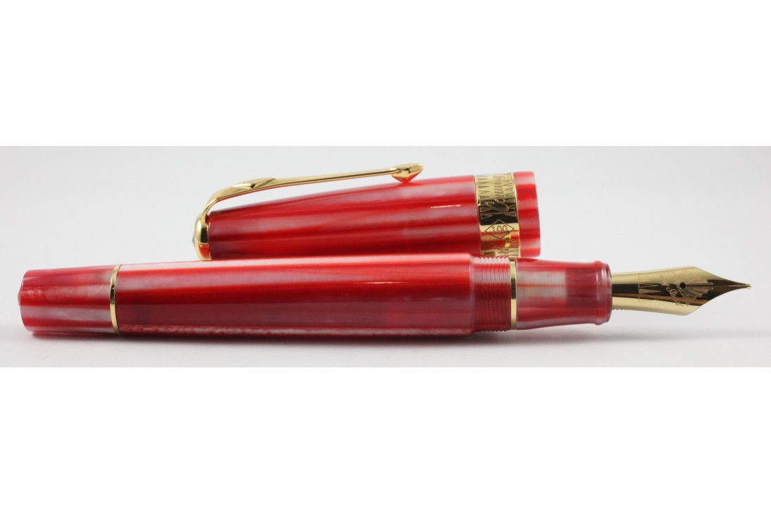 Conway Stewart Model 100 Red Candy Spagetti Fountain Pen