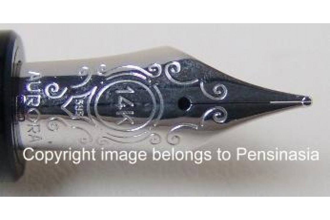 Aurora Optima Black Resin Chrome Plated Trims Fountain Pen