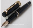 Aurora Optima Black Resin Gold Plated Trims Fountain Pen