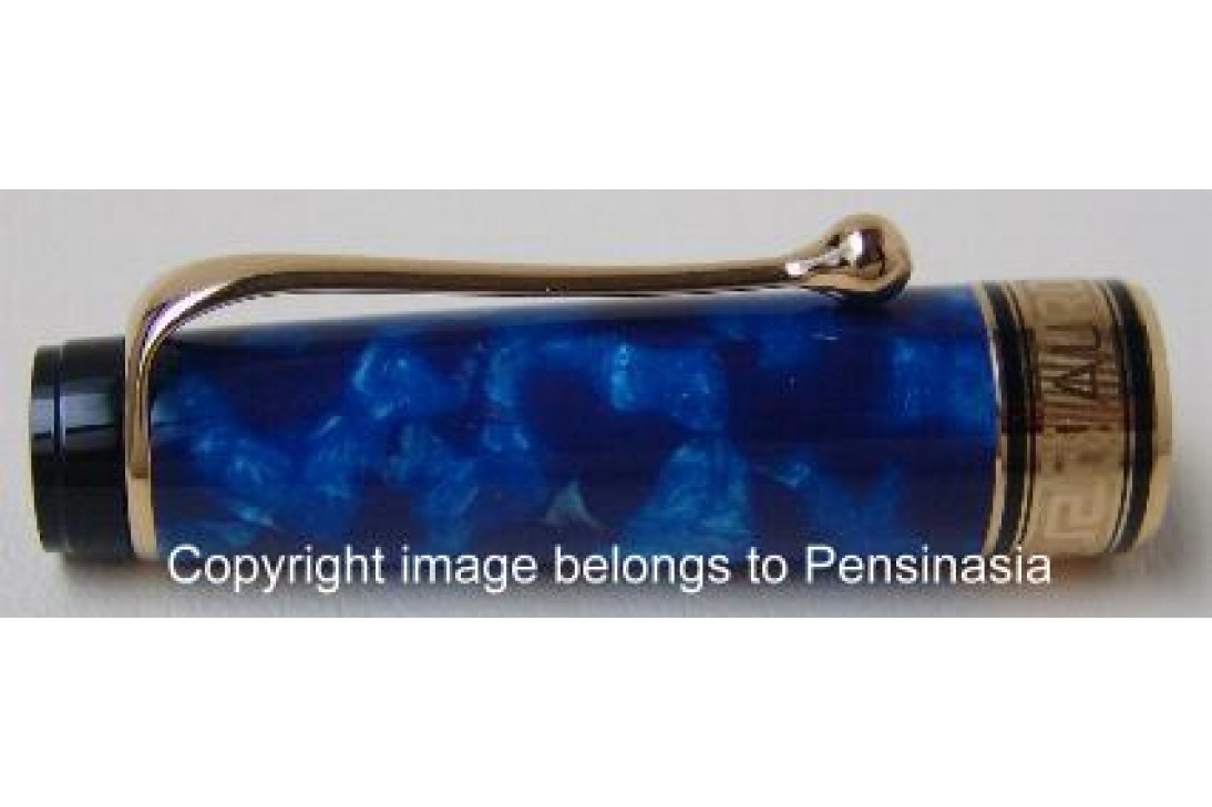 Aurora Optima Blue Auroloide Gold Plated Trims Fountain Pen