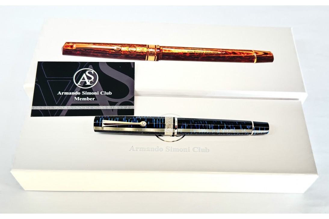 Armando Simoni Club Limited Edition Gladiatore Medio Blue Skyscraper Fountain Pen