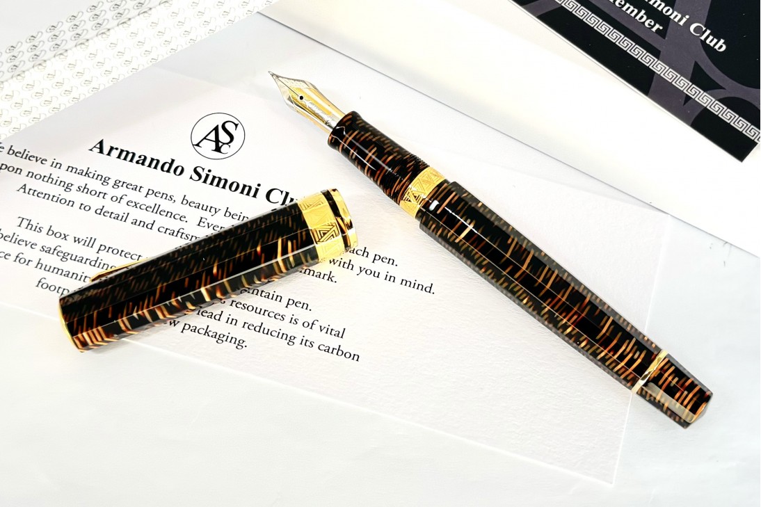 Armando Simoni Club Limited Edition Gladiatore Medio Bronze Skyscraper Fountain Pen