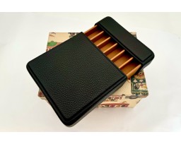 Leatherluxe Drawer Pencase in Black Togo - 6 slots