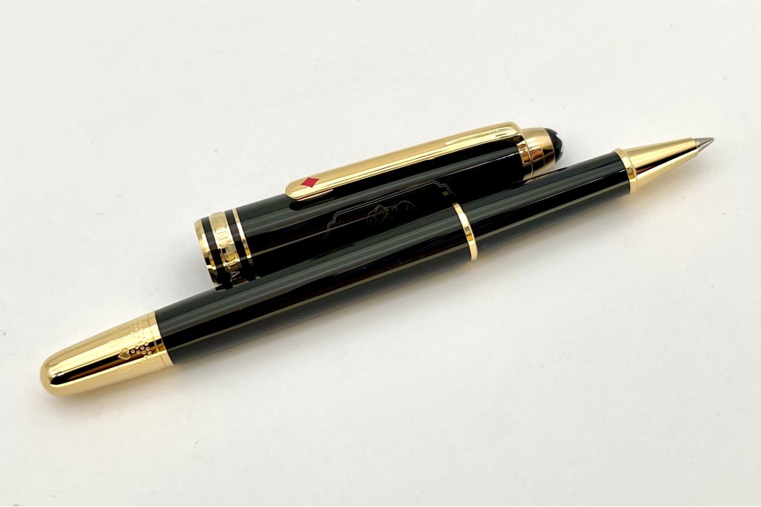 Montblanc MB128474 Meisterstück Around the World in 80 Days Classique 163 Roller Pen (Dark Grey)