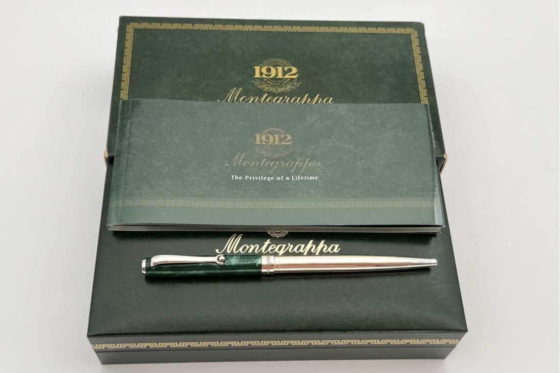 Montegrappa Organinzer Z300-XEG-OR Green Silver Ball Pen