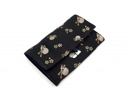 Nakaya Kyoto Nishijin Textile Pen Pouch for 3 pen - Skull