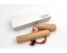 Nakaya Leather Pen Case with Coral Red String