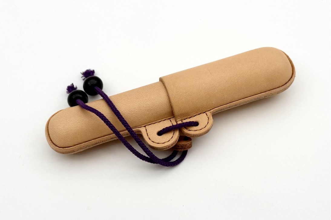 Nakaya Leather Pen Case with Violet String