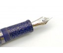 Nakaya Dorsal Fin Version 1 Ishime Kanshitsu Silver Tin Blue Kanshitsu Fountain Pen