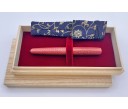 Nakaya Dorsal Fin Version 1 Ishime Kanshitsu Silver Tin Red Kanshitsu Fountain Pen