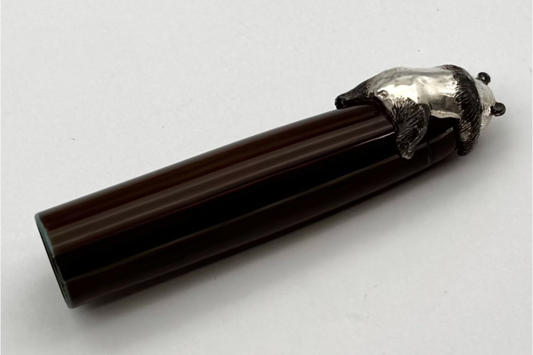 Nakaya Portable Writer Heki-Tamenuri Fountain Pen with Panda Stopper