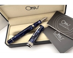 OMAS Paragon Fountain Pen in Blue Royale with Silver Trim