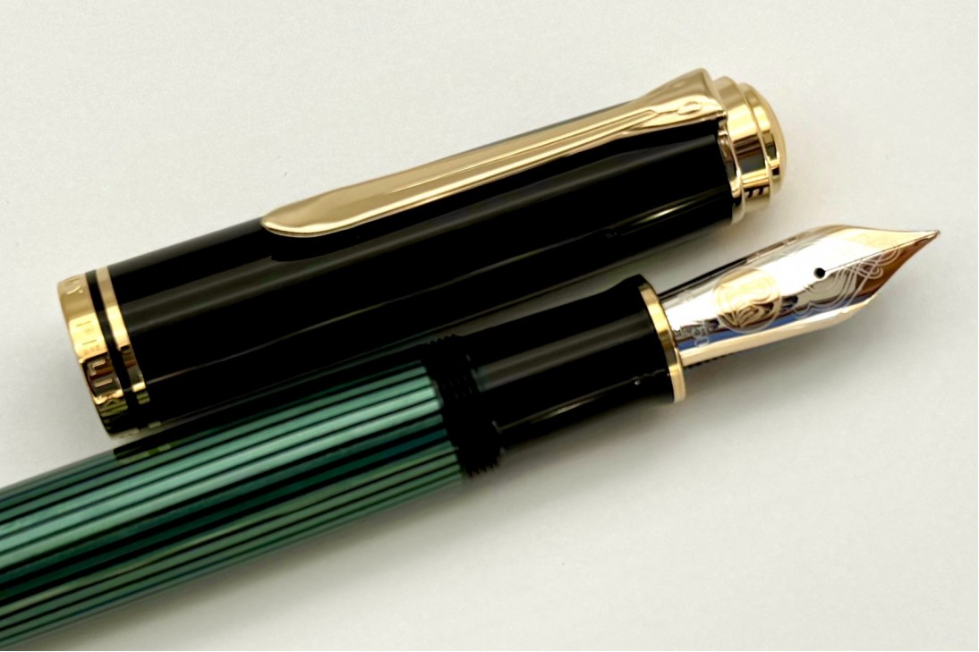 Pelikan M1000 Green and Black Fountain Pen (New Logo)