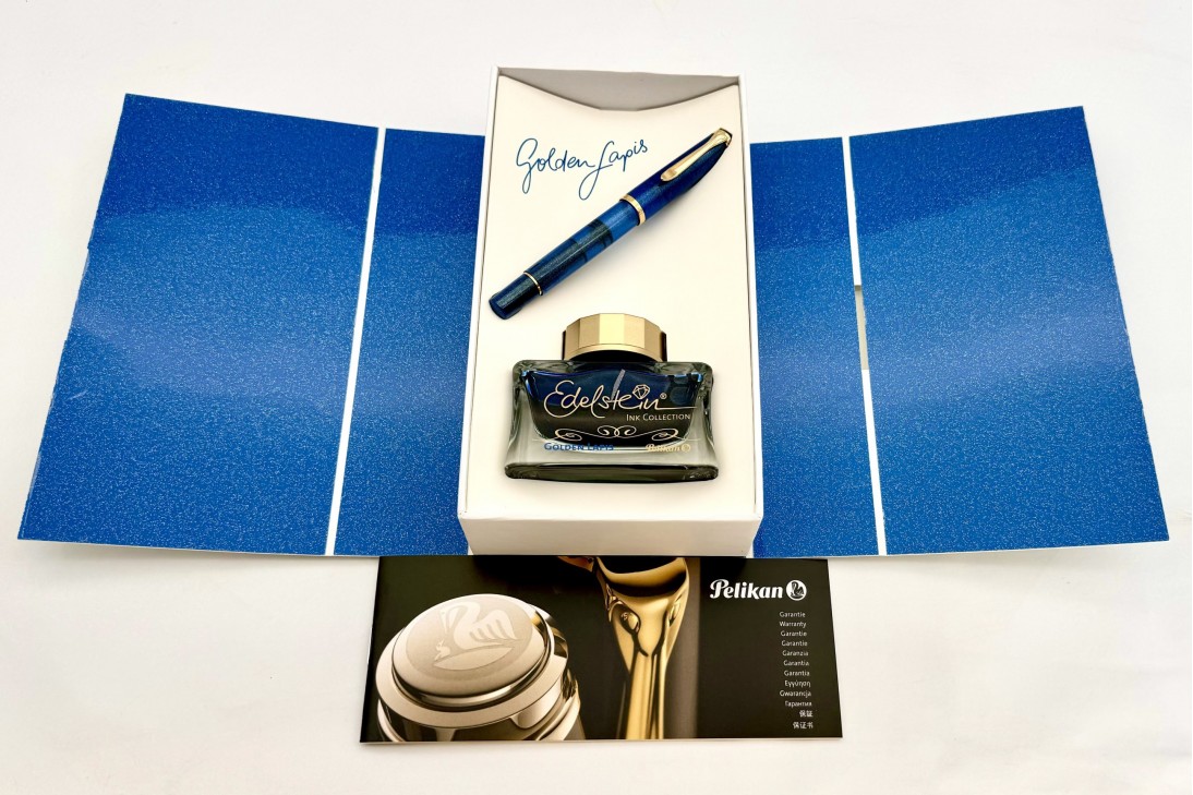 Pelikan Special Edition Classic M200 Golden Lapis Fountain Pen Set