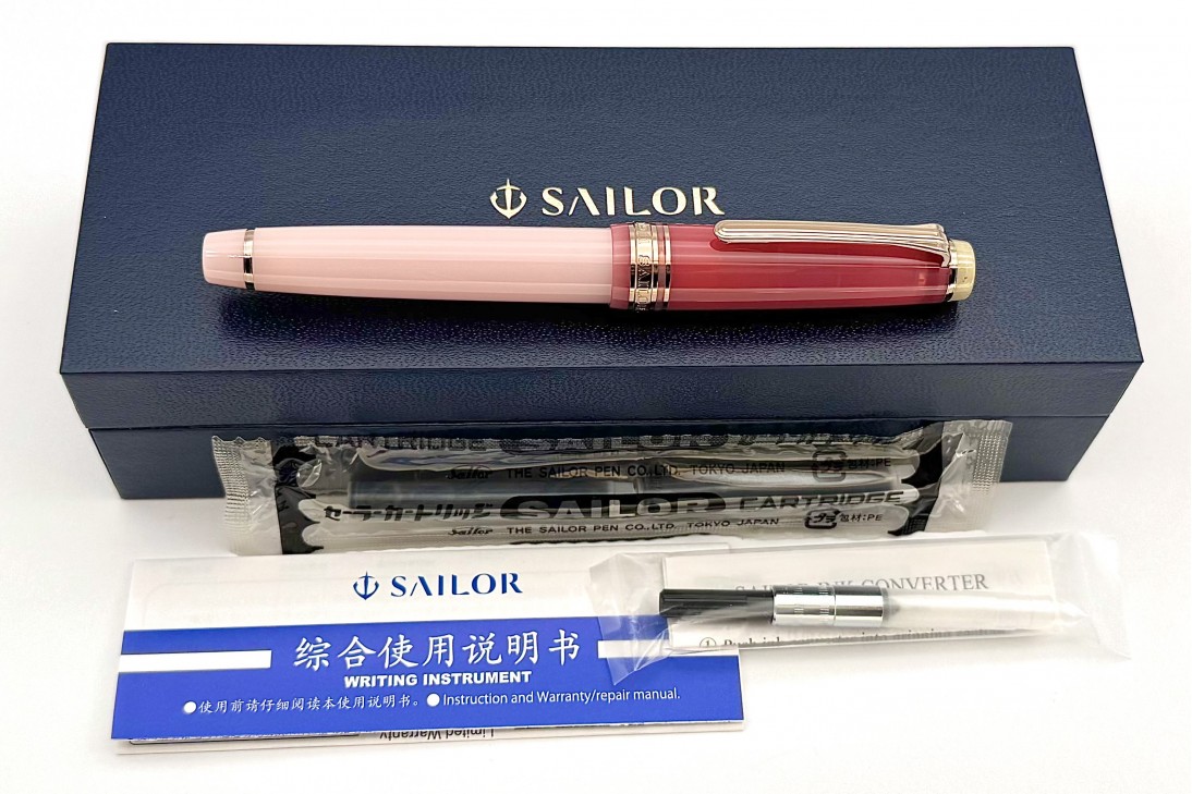 Sailor Progear Slim Dried Flower Pink Rose Fountain Pen