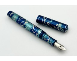 Schon DSGN Anodized Aluminum Full Sized Ocean Swirl Fountain Pen