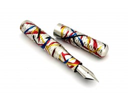 Schon DSGN Anodized Aluminum Confetti Disco Faceted Pocket Six Fountain Pen