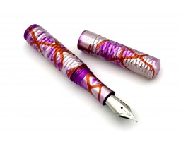 Schon DSGN Anodized Aluminum Confetti Rosa Faceted Pocket Six Fountain Pen