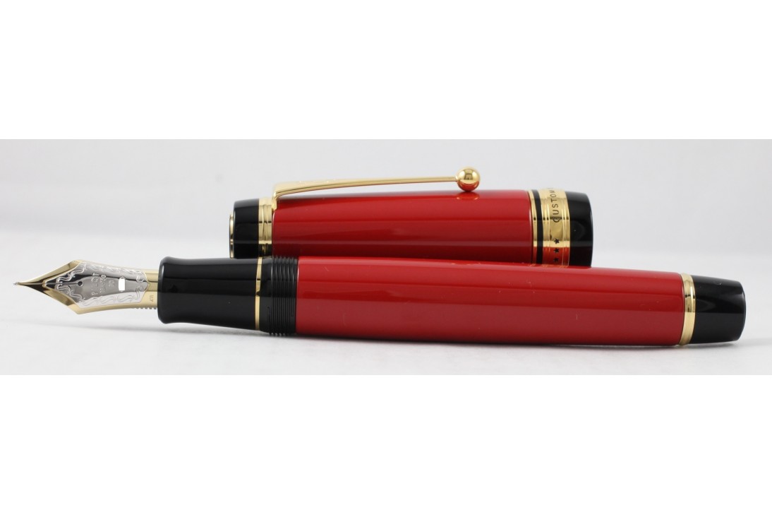 Pilot Custom Urushi Red Fountain Pen with Nib Size 30
