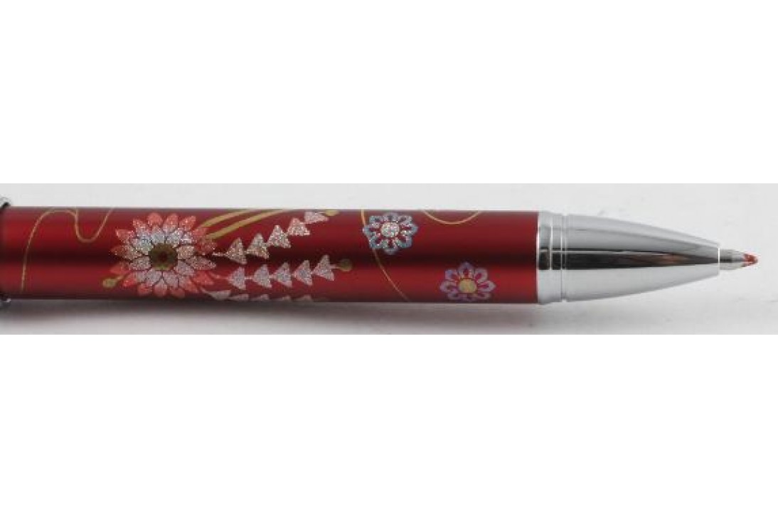 Sailor Yubi Maki-e Kanzashi (Floral Hairpins) Red Multi Function Pen