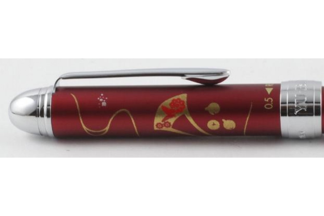 Sailor Yubi Maki-e Kanzashi (Floral Hairpins) Red Multi Function Pen