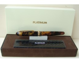 Platinum Celluloid Tortoise Fountain Pen