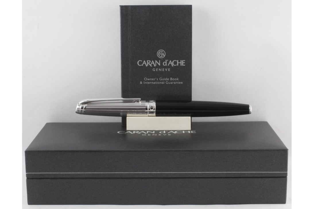 Caran d'ache Leman Bicolour Black Rhodium plated Roller Ball Pen