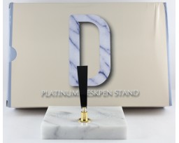 Platinum White Marble One Pen Desk Stand