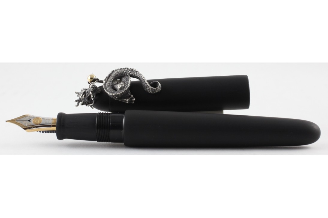 Nakaya Portable Writer Hairline with Dragon 2 Stopper Fountain Pen