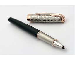 Parker Sonnet Premium Metal And Grey Lacquer with Rose Gold Trim Roller Ball Pen