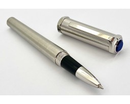 Cartier OP000153 Santos-Dumont Screw Thread Metal Body Palladium Roller Ball Pen